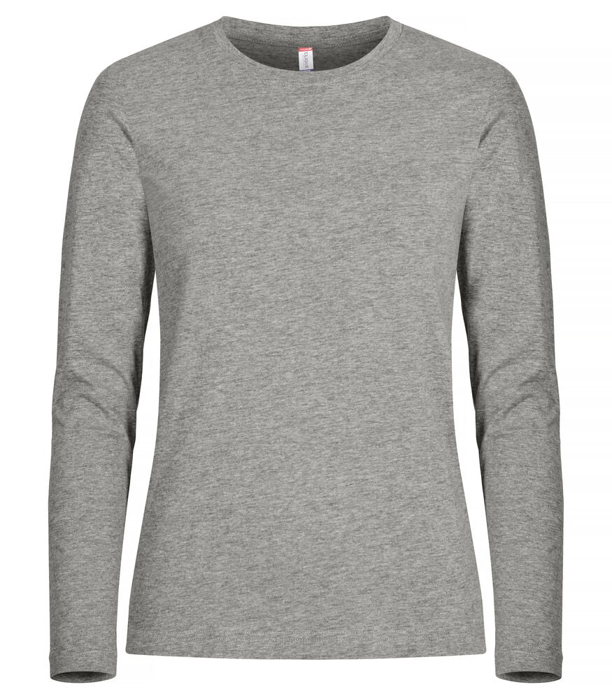 Premium Fashion-T L/S Women Gråmelerad