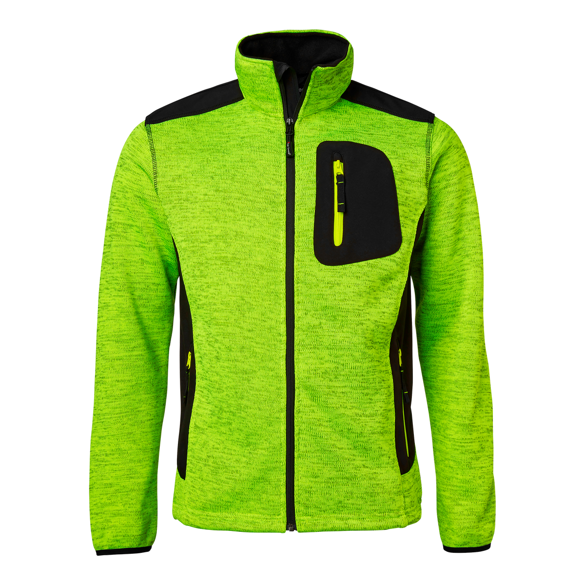 123 Fleece Gul melange/Svart