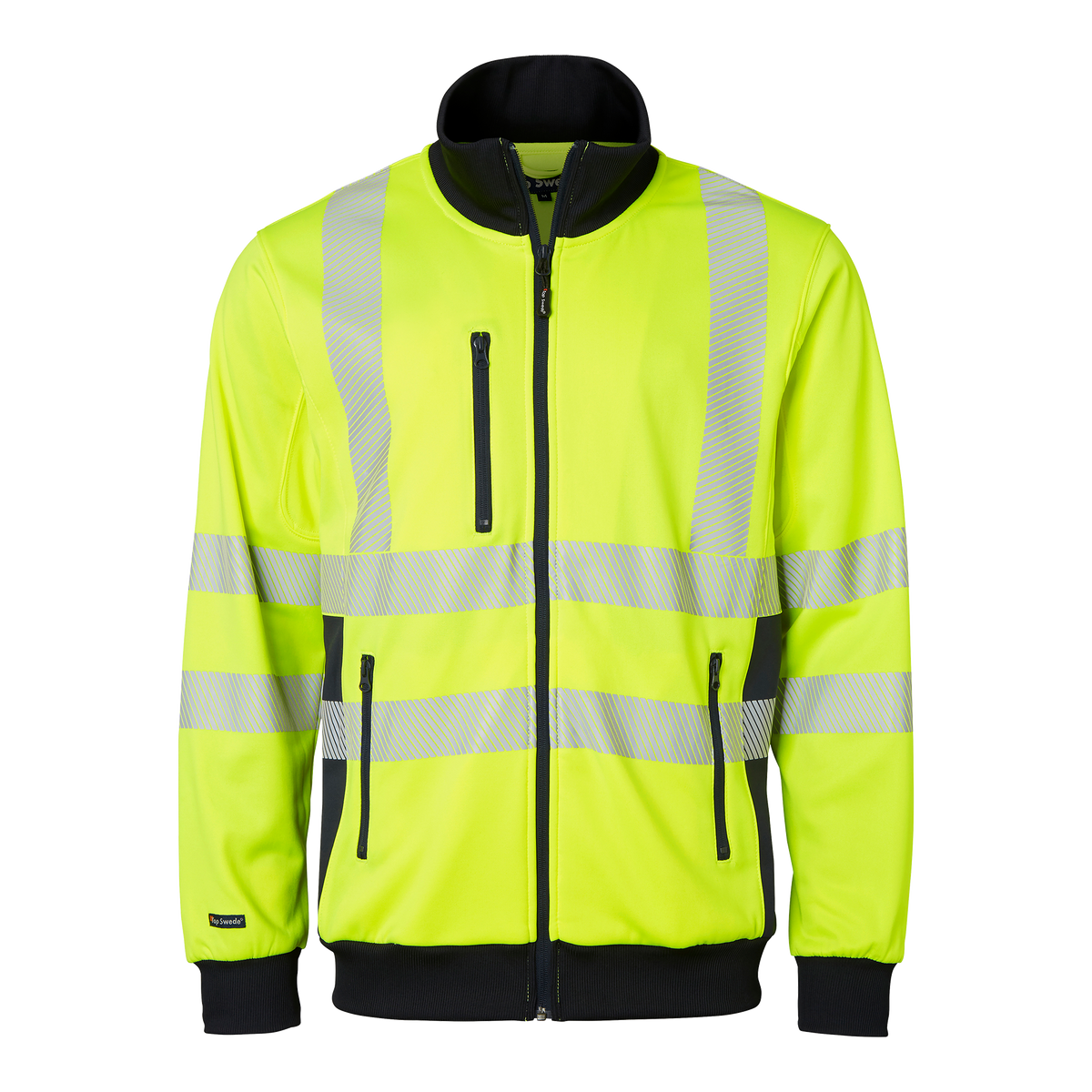 1529 Sweat Varselgul/Marinblå
