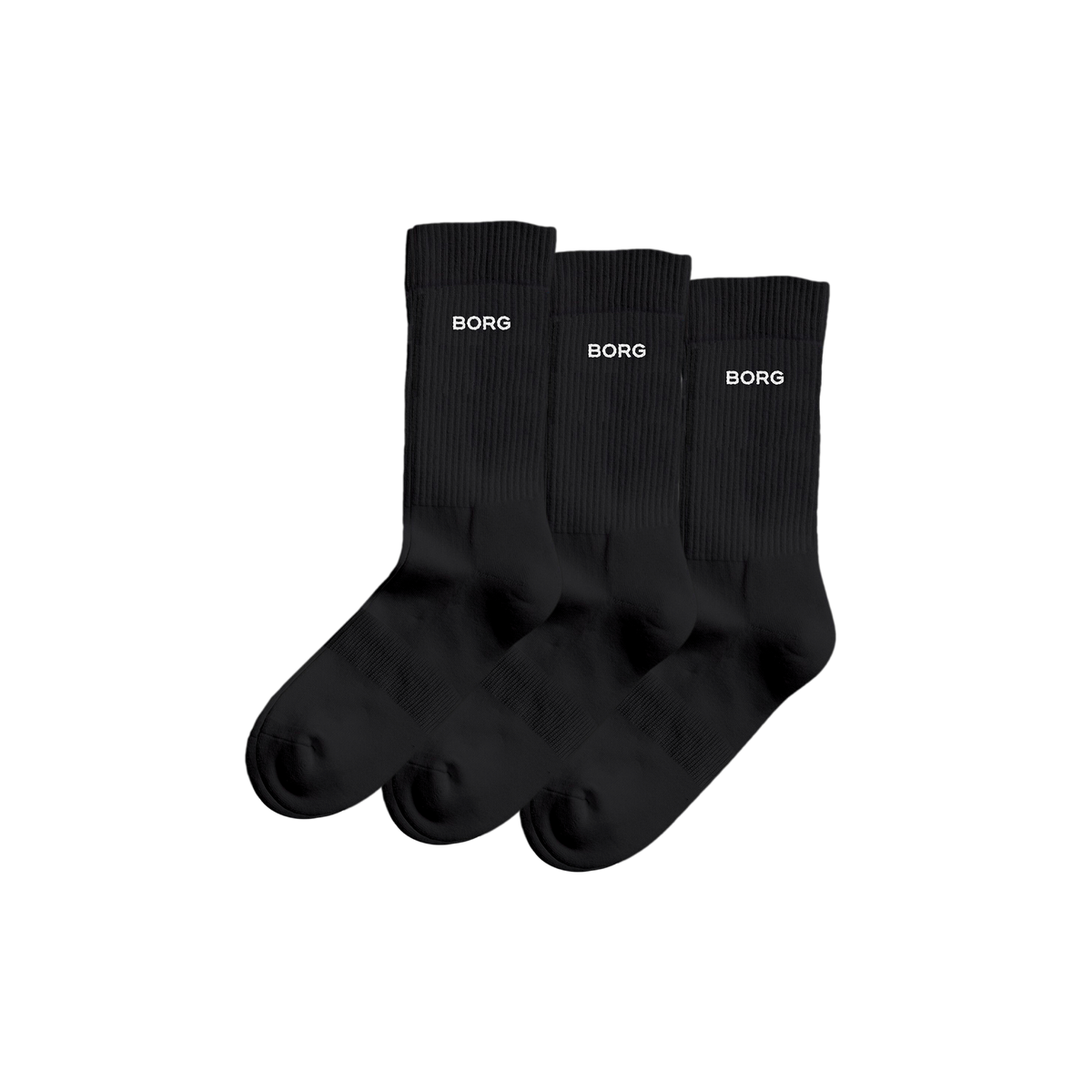 Essential Crew 3-p Socks Svart