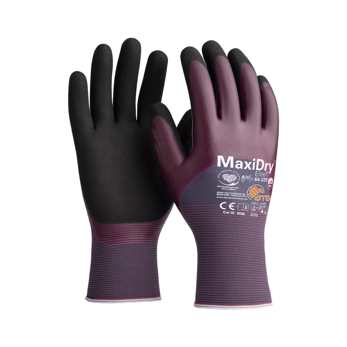 MaxiDry Elite 3/4 HT Gloves Plommon