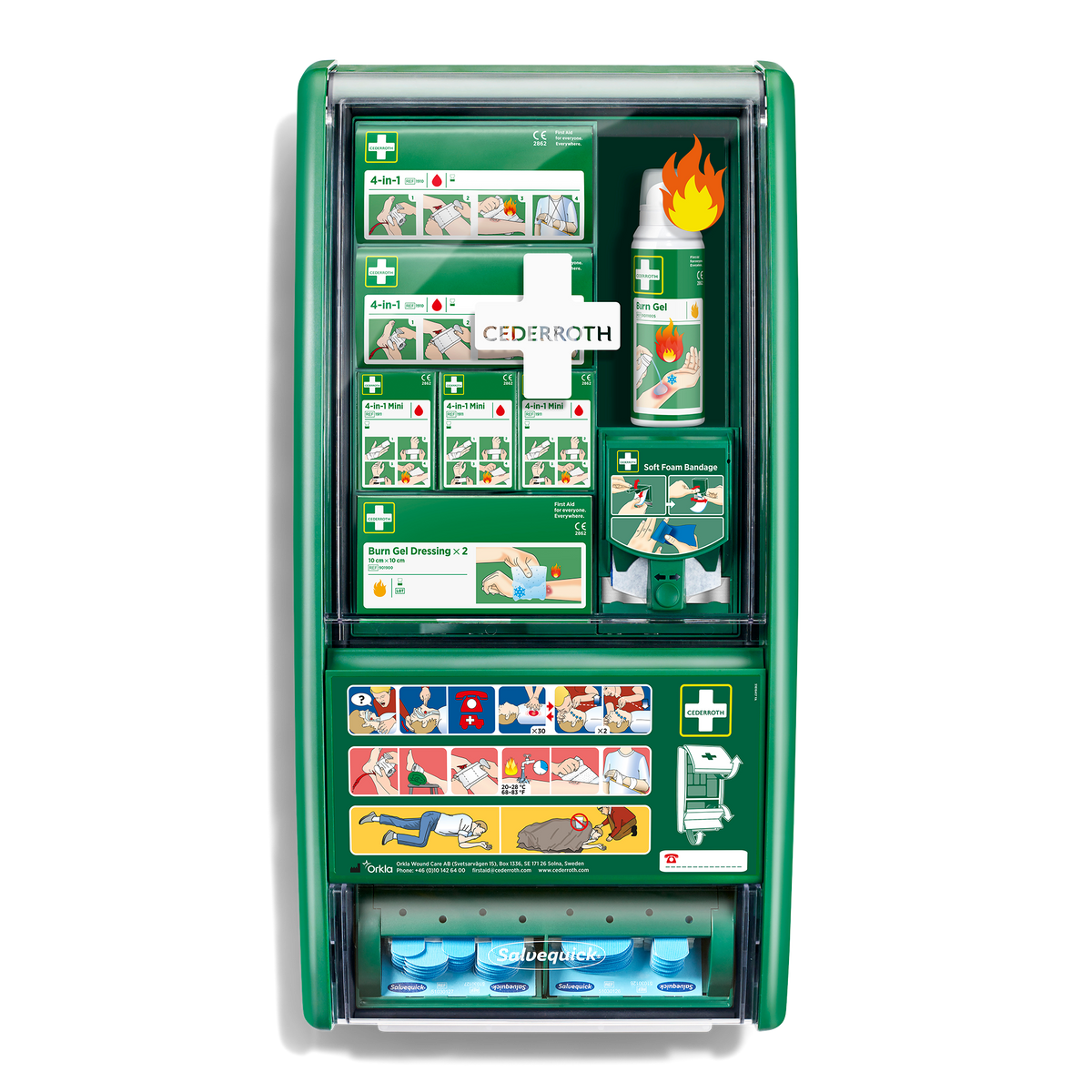 Detectable Plasters First Aid & Burn Station Blå
