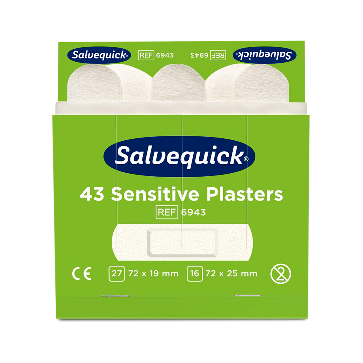 Sensitive Plasters 43 pcs 6 Refill Vit