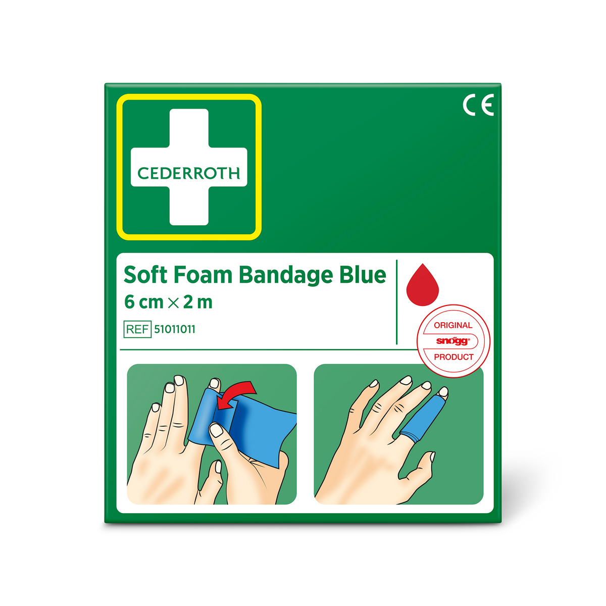 Food Handling Soft Foam Bandage Blå