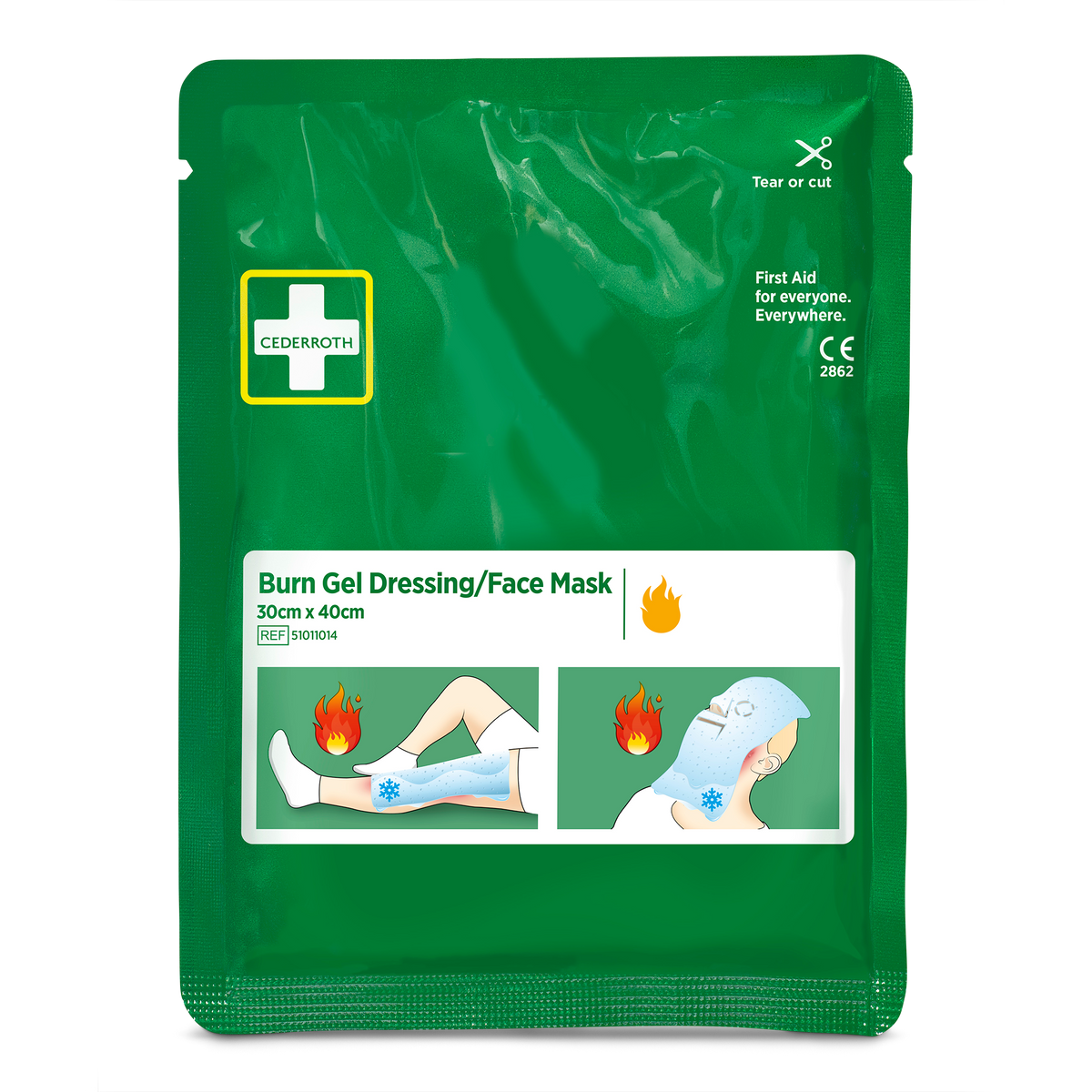 Burn Gel Dressing / Face Mask Grön