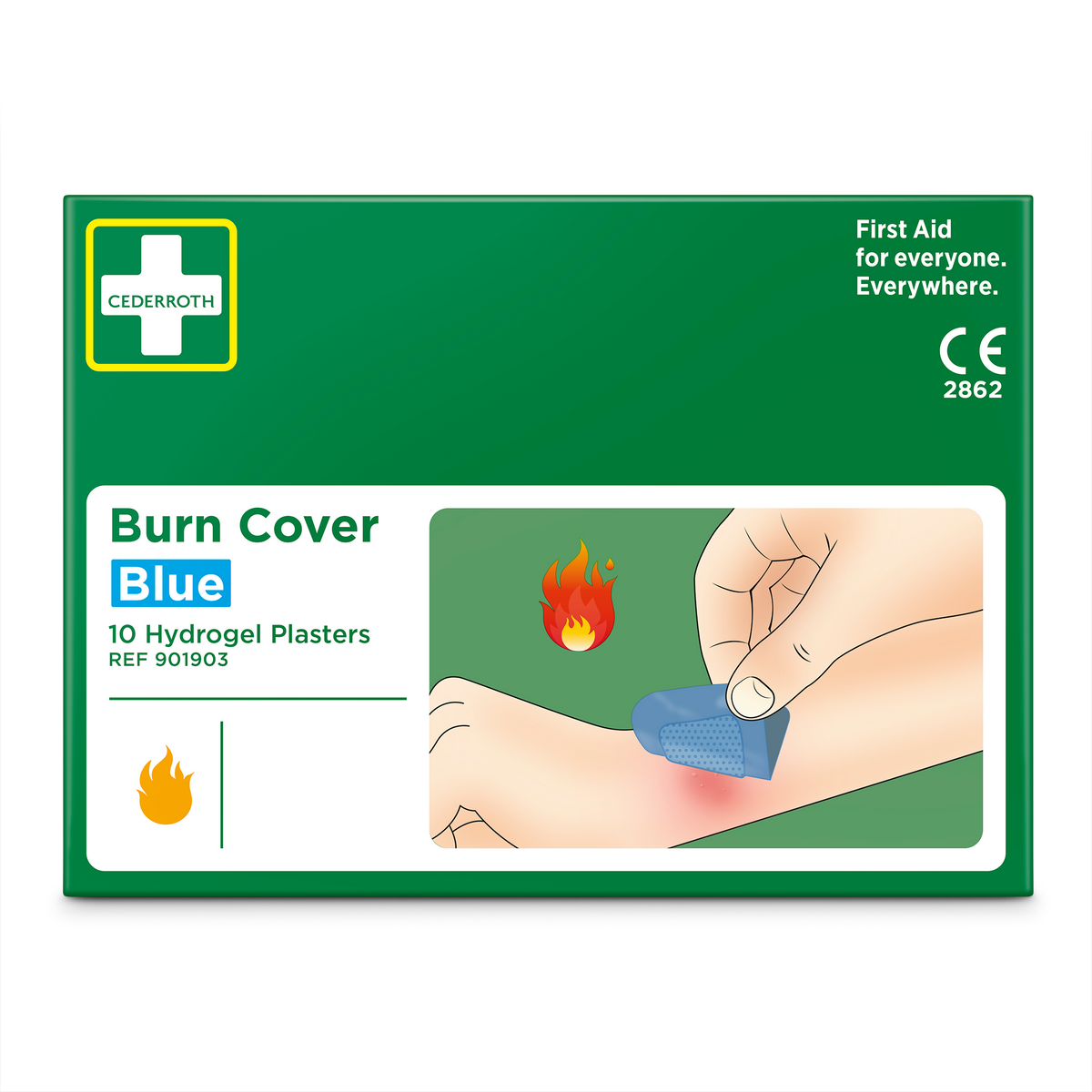 Burn Cover Hydrogel Plasters Blå