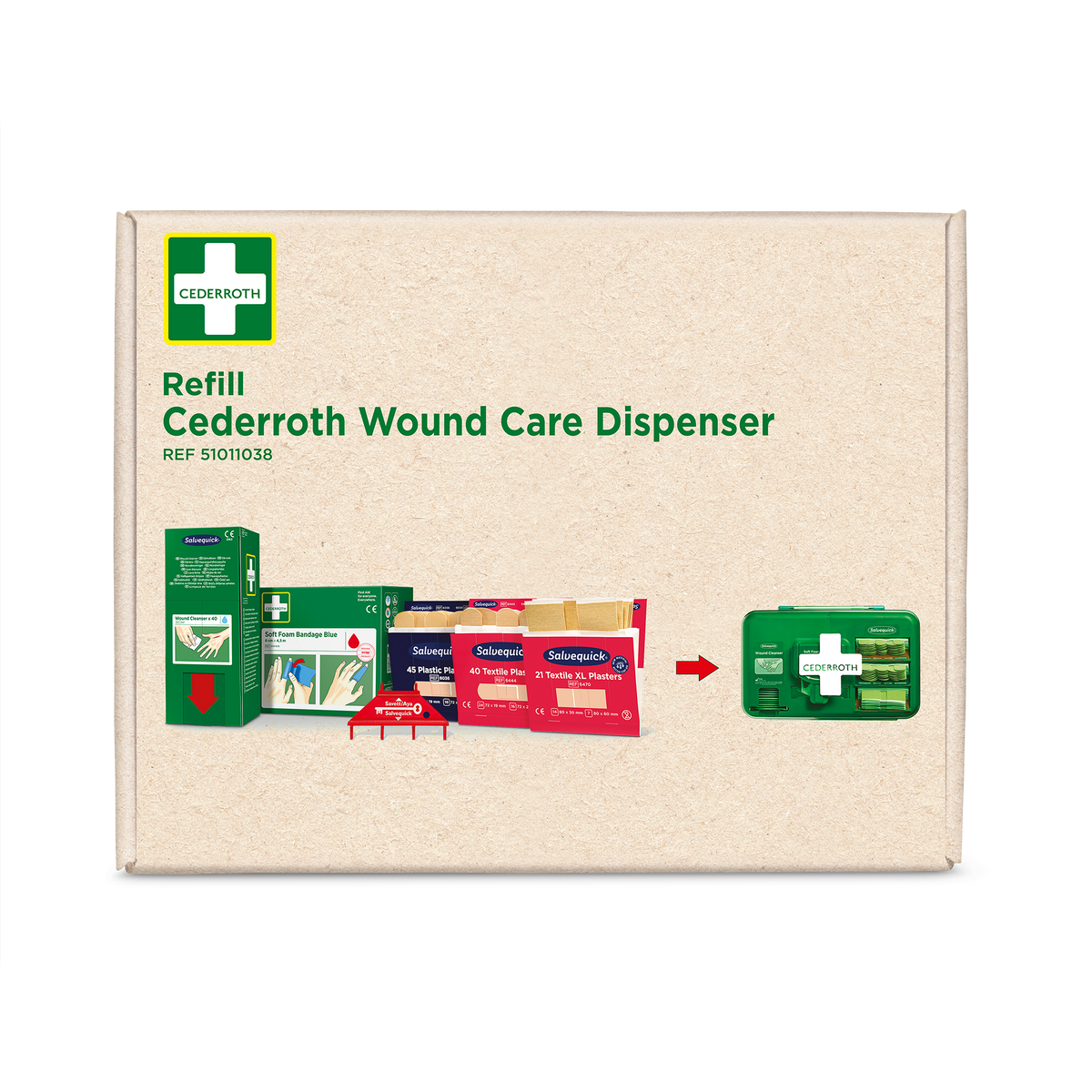 Complete Wound Care Dispenser Refill Grön