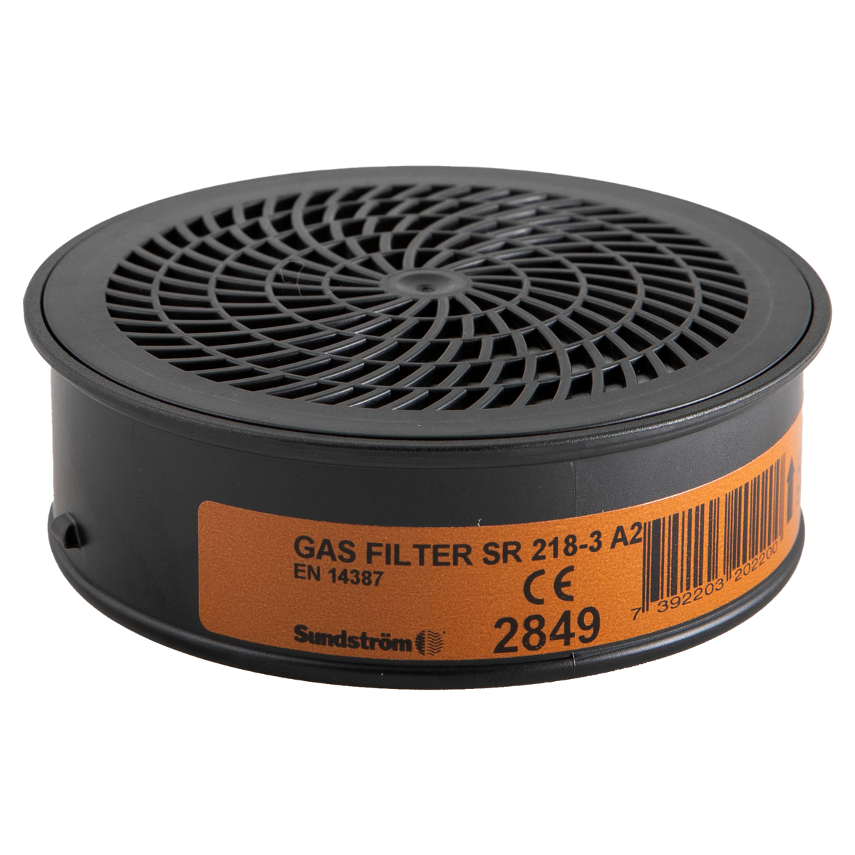SR 218-3 Gas A2 4 p Filter PAPR Svart