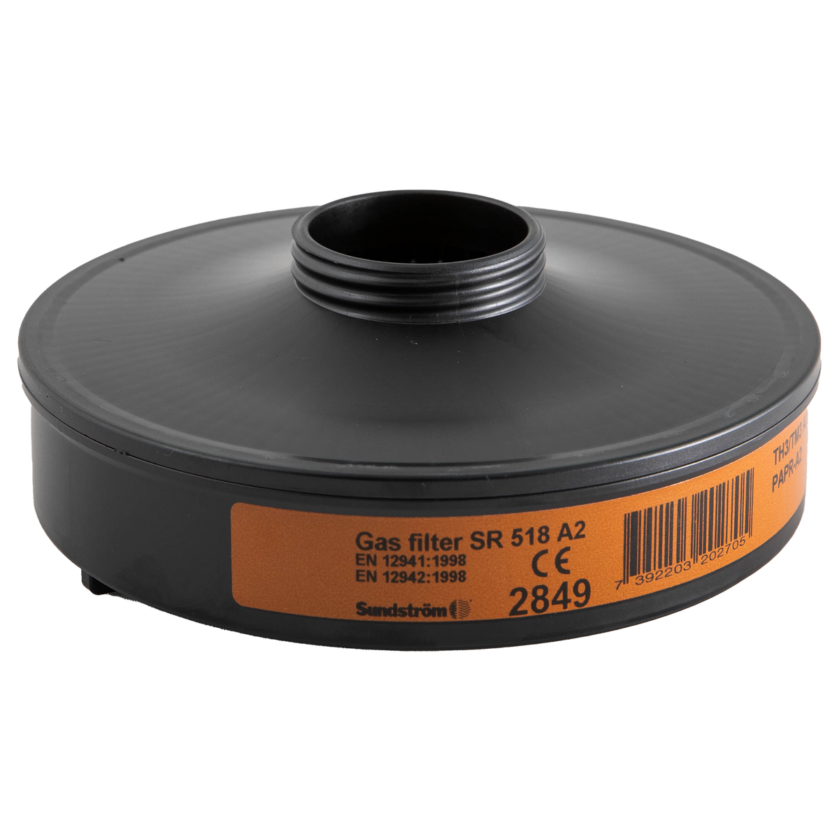 SR 518 Gas A2 2p Filter PAPR Svart