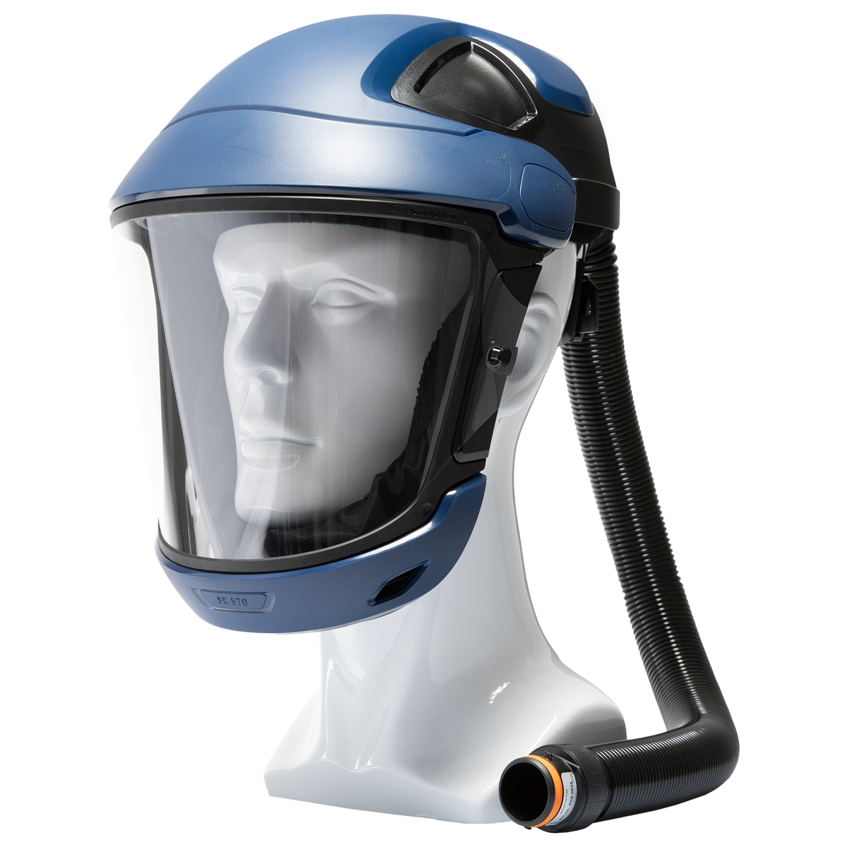 SR 570 Face Shield w Bump Cap PAPR Svart/Blå