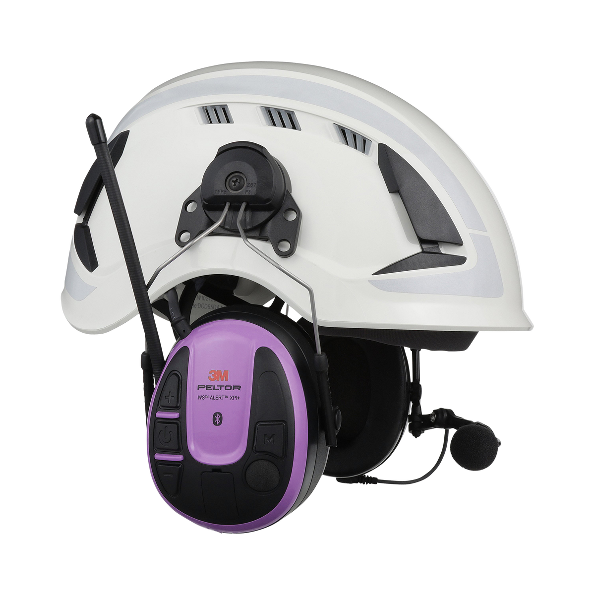 Peltor Alert XPI+ Helmet Mount Svart/Lila
