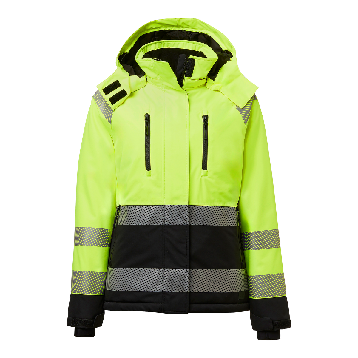 122 Winter Jacket dam Varselgul/Svart