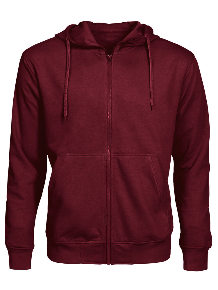 Midland Full Zip Hood Vinröd