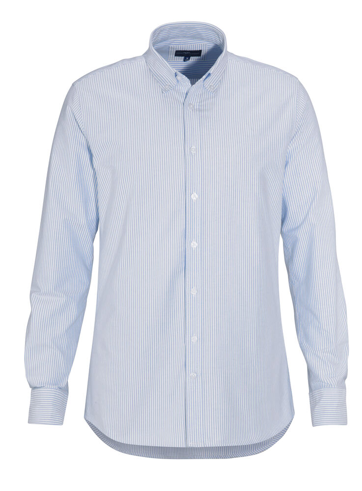Dawson Slim fit L/S Vit/Ljusblå randig