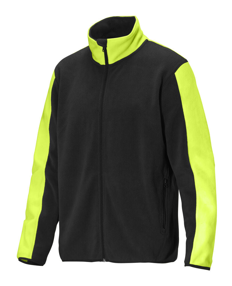 Cortina Fleecejacka Svart/Gul