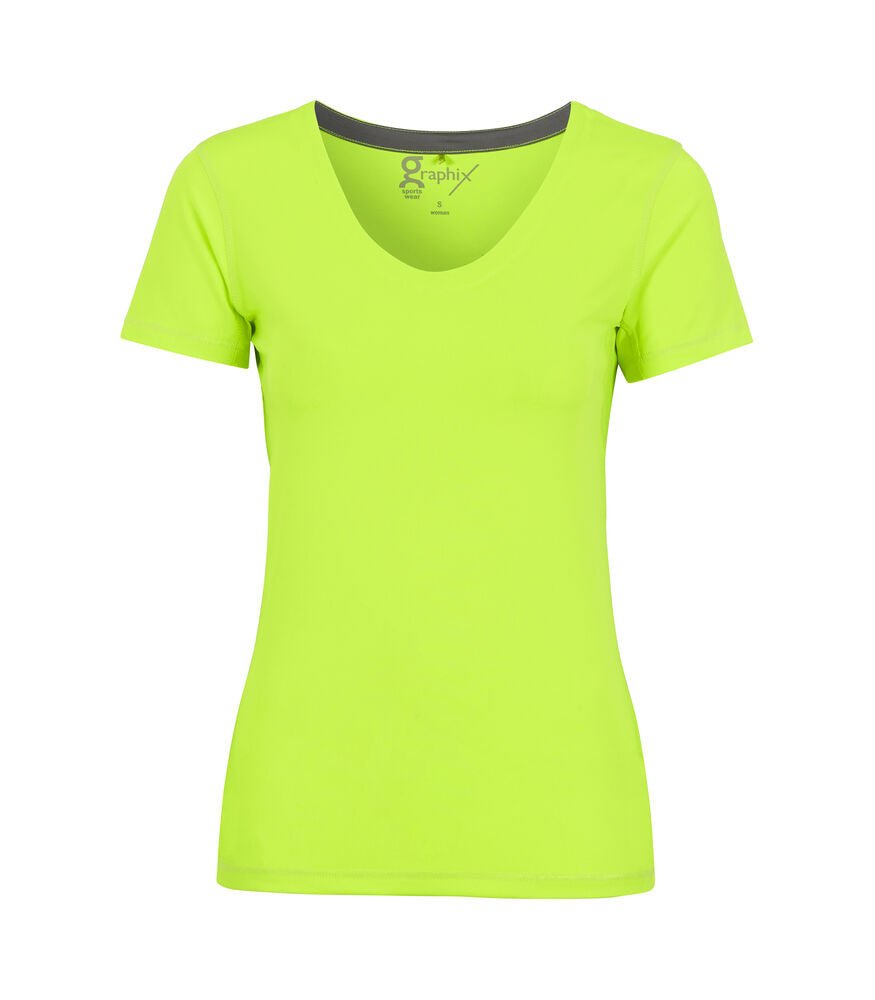 Coruna v-neck tee woman Neongul