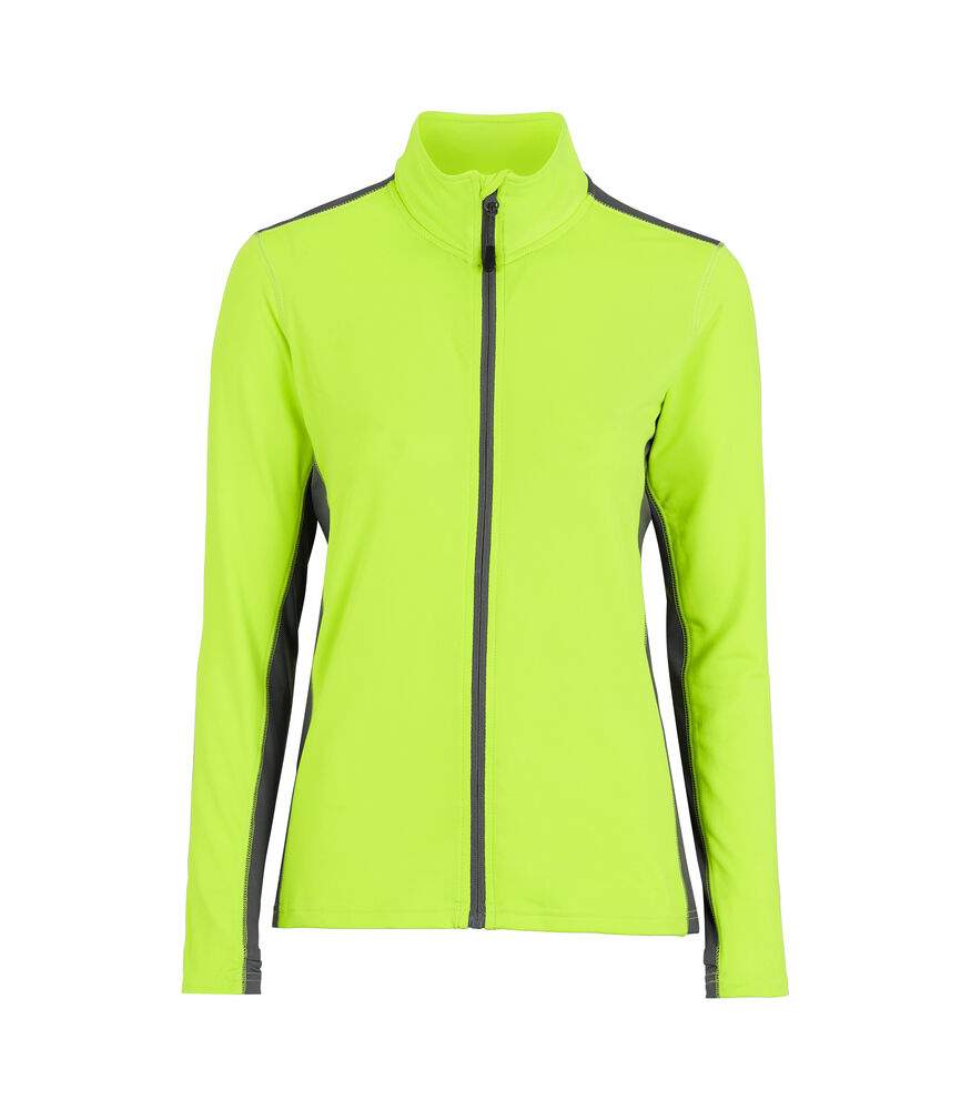 Evora fullzip woman Neongul/Grå