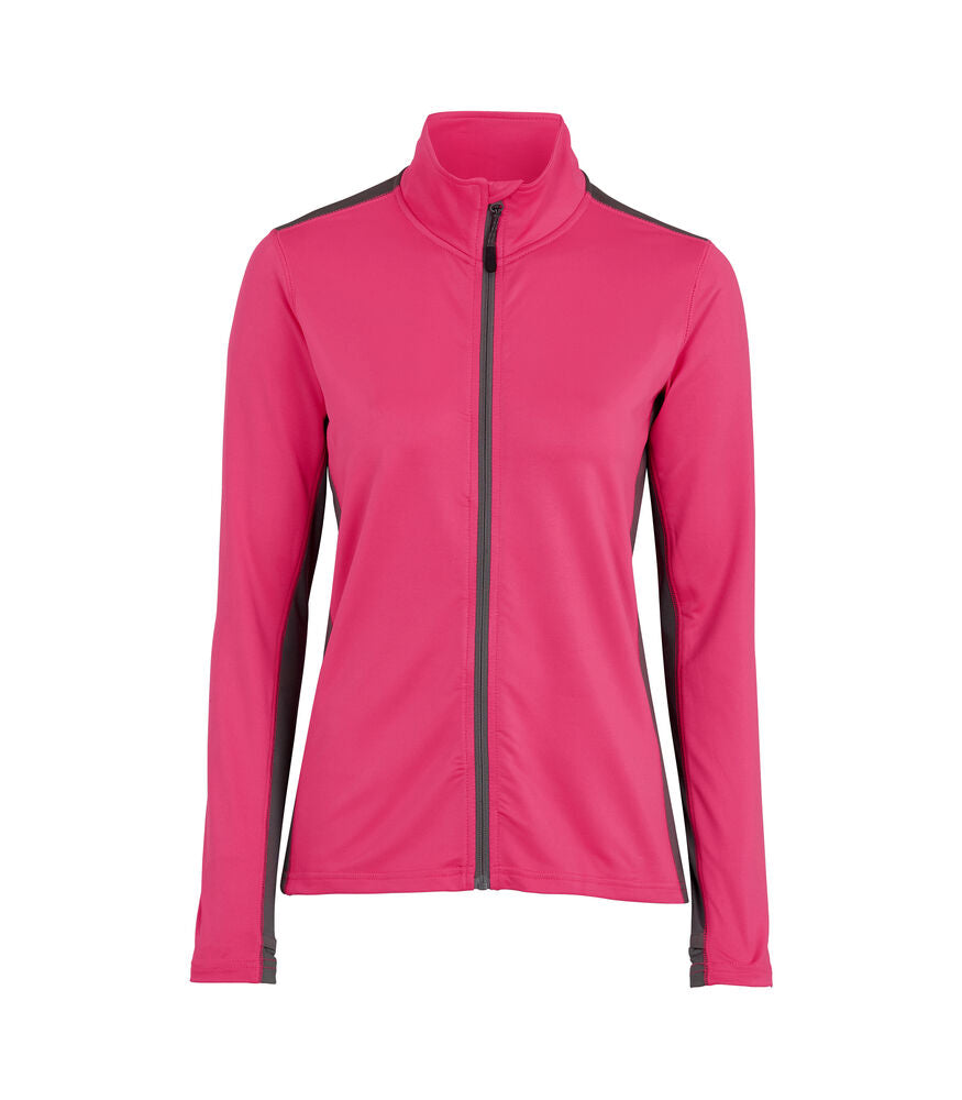 Evora fullzip woman Neonrosa/Grå