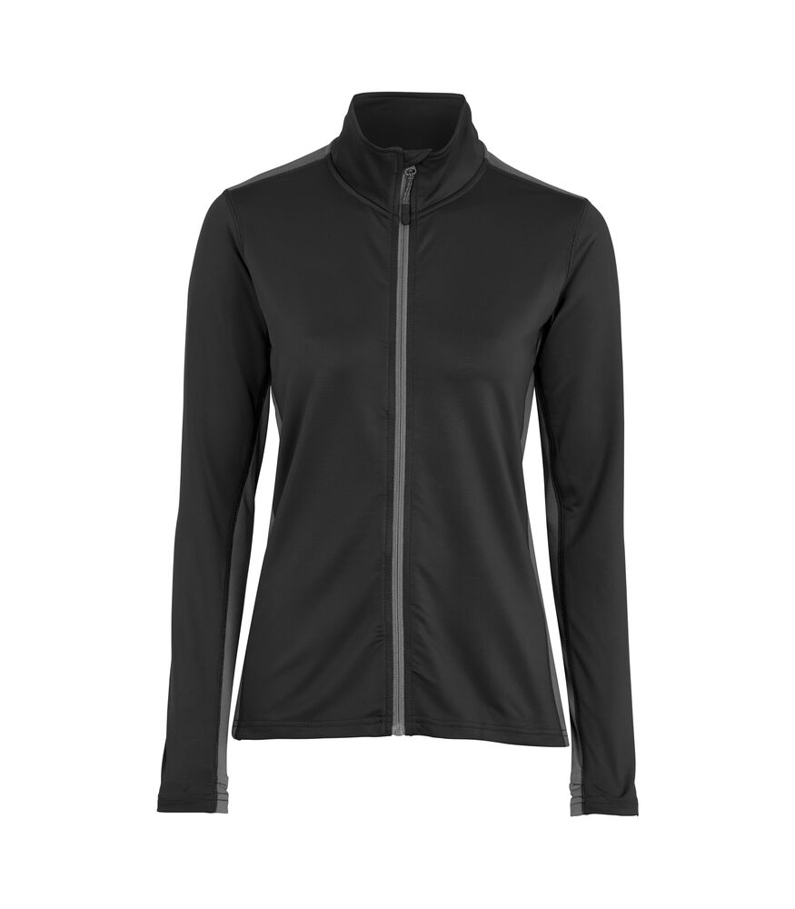 Evora fullzip woman Svart/Grå