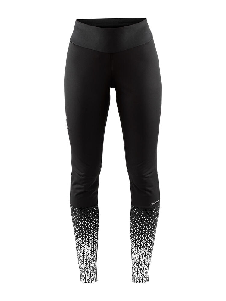 Warm Train Wind Tights W Svart