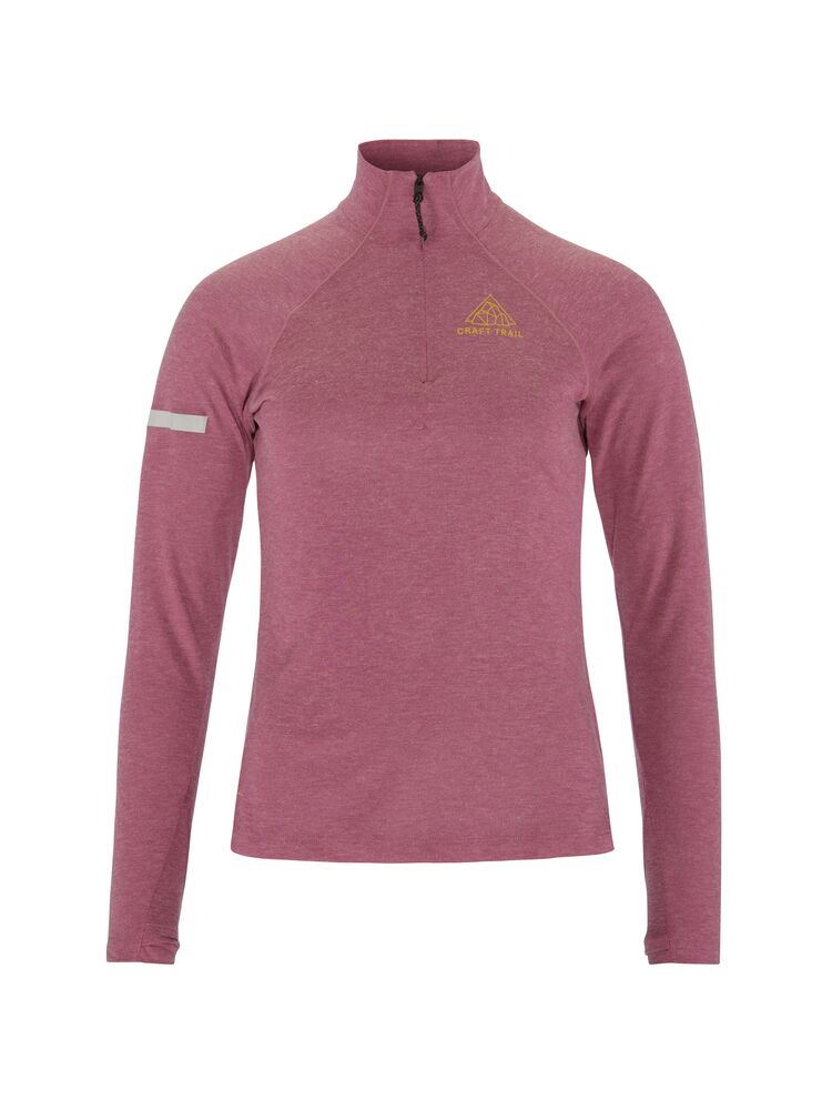 Wool LS Tee W Rouge/Melange
