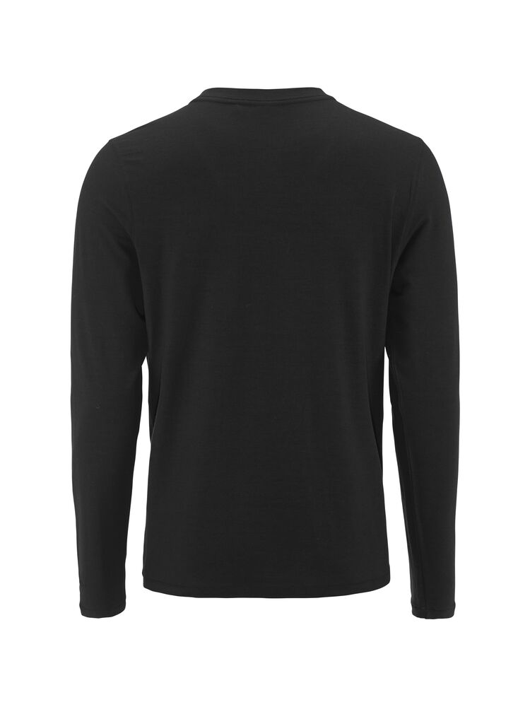 Wool Jersey LS CN M Svart