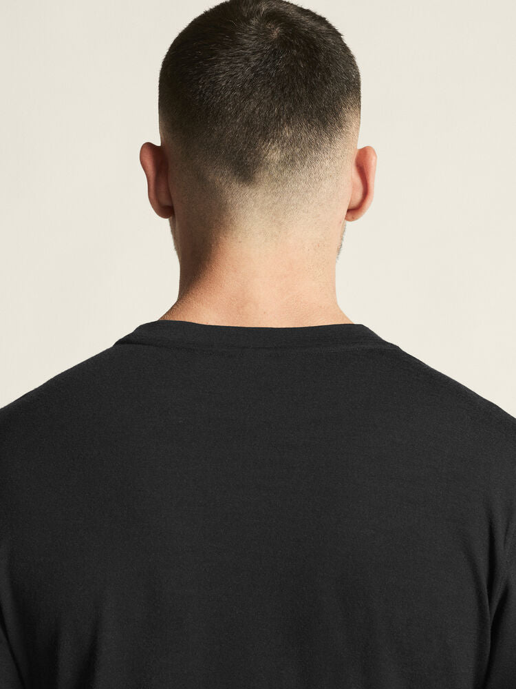 Wool Jersey LS CN M Svart