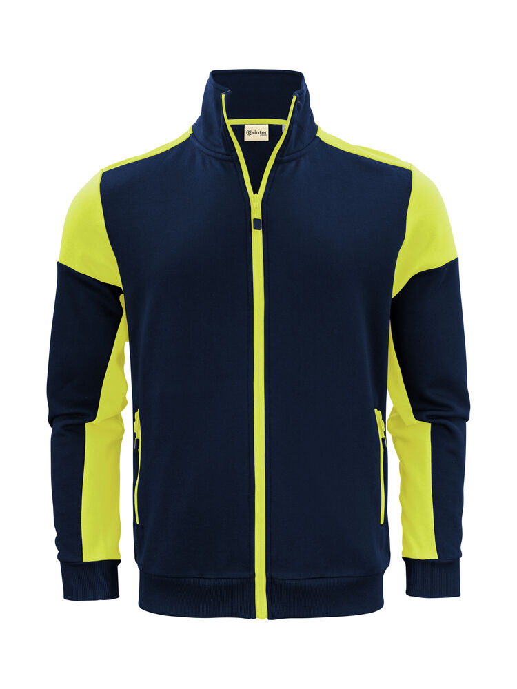 Prime Sweatshirt Jacket Marinblå/Neongul