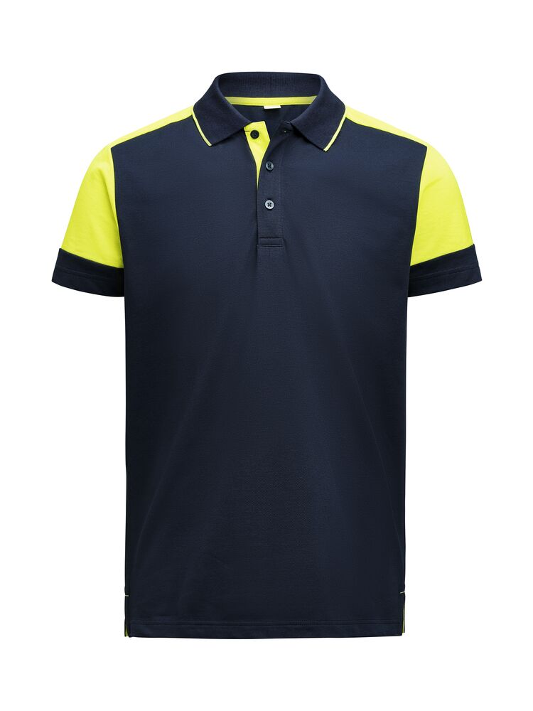 Prime Polo Marinblå/Neongul