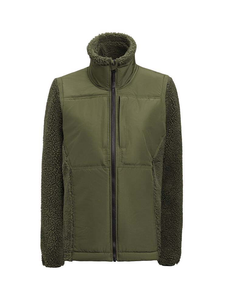 1174 Pile Jacket W Olivgrön