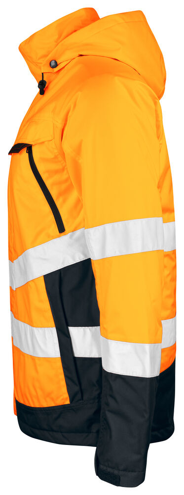 1383 Jacka Fodrad Varsel Orange/Svart
