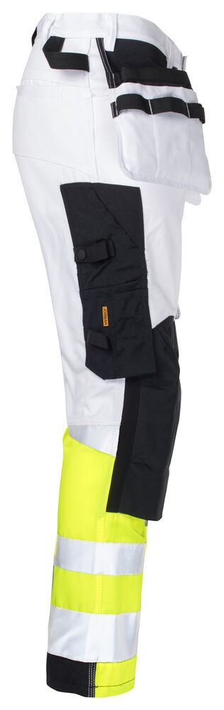 2134 Hantverksbyxa Core Stretch Varsel Vit/Gul