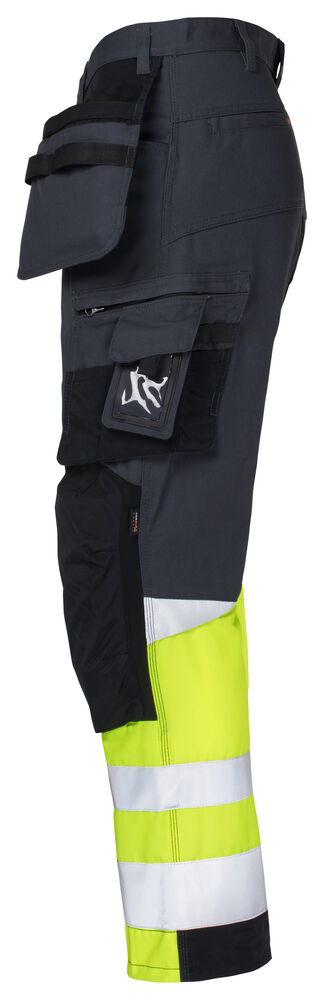 2134 Hantverksbyxa Core Stretch Varsel Grå/Gul