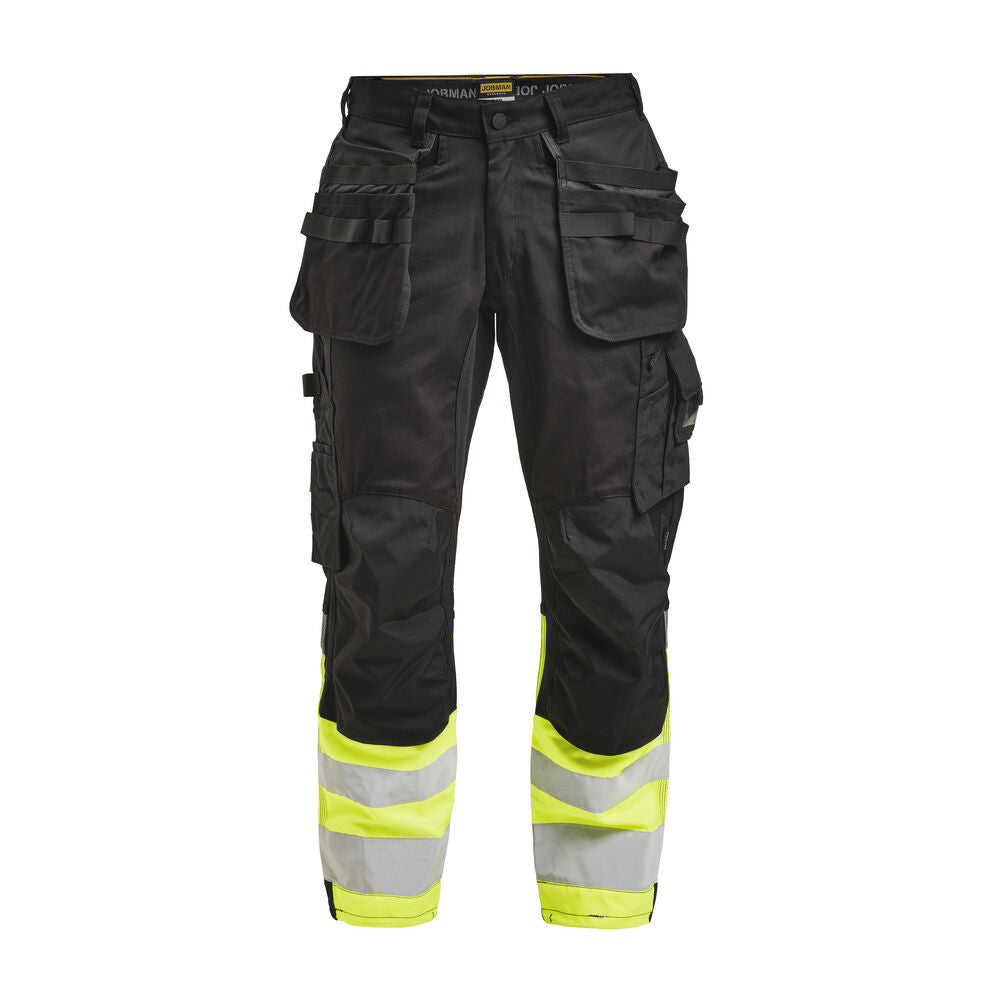 2134 Hantverksbyxa Core Stretch Varsel Svart/Gul