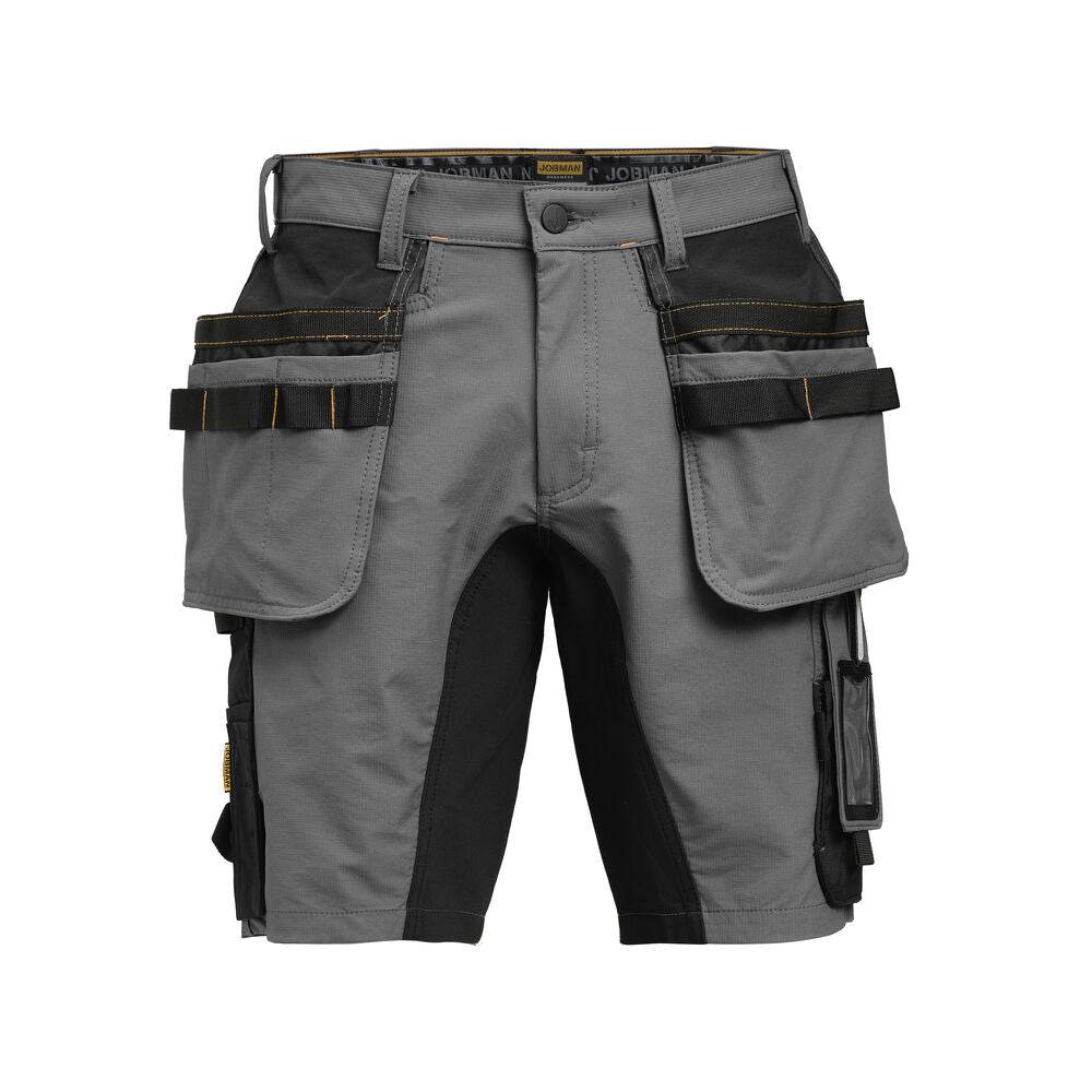 2196 Hantverksshorts Stretch Grå/Svart