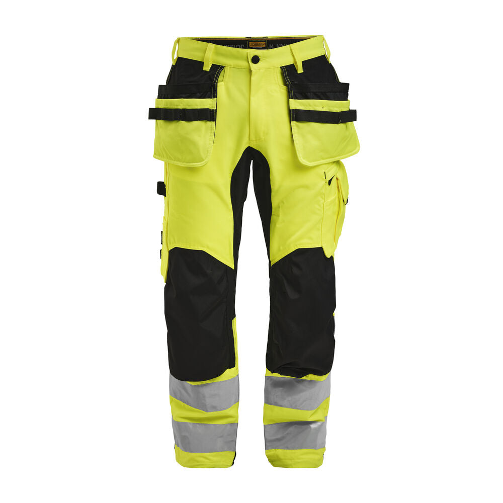 2240 Hantverksbyxa Stretch Varsel Gul/Svart