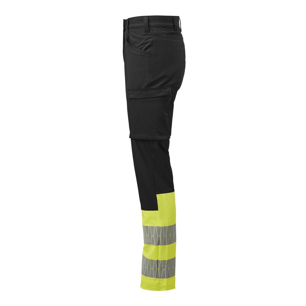 2328 Servicebyxa Stretch Varsel Svart/Gul