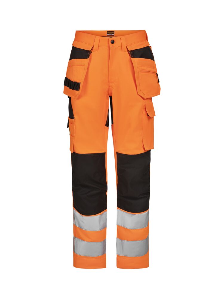 2379 Hantverksbyxa Stretch Varsel Orange/Svart