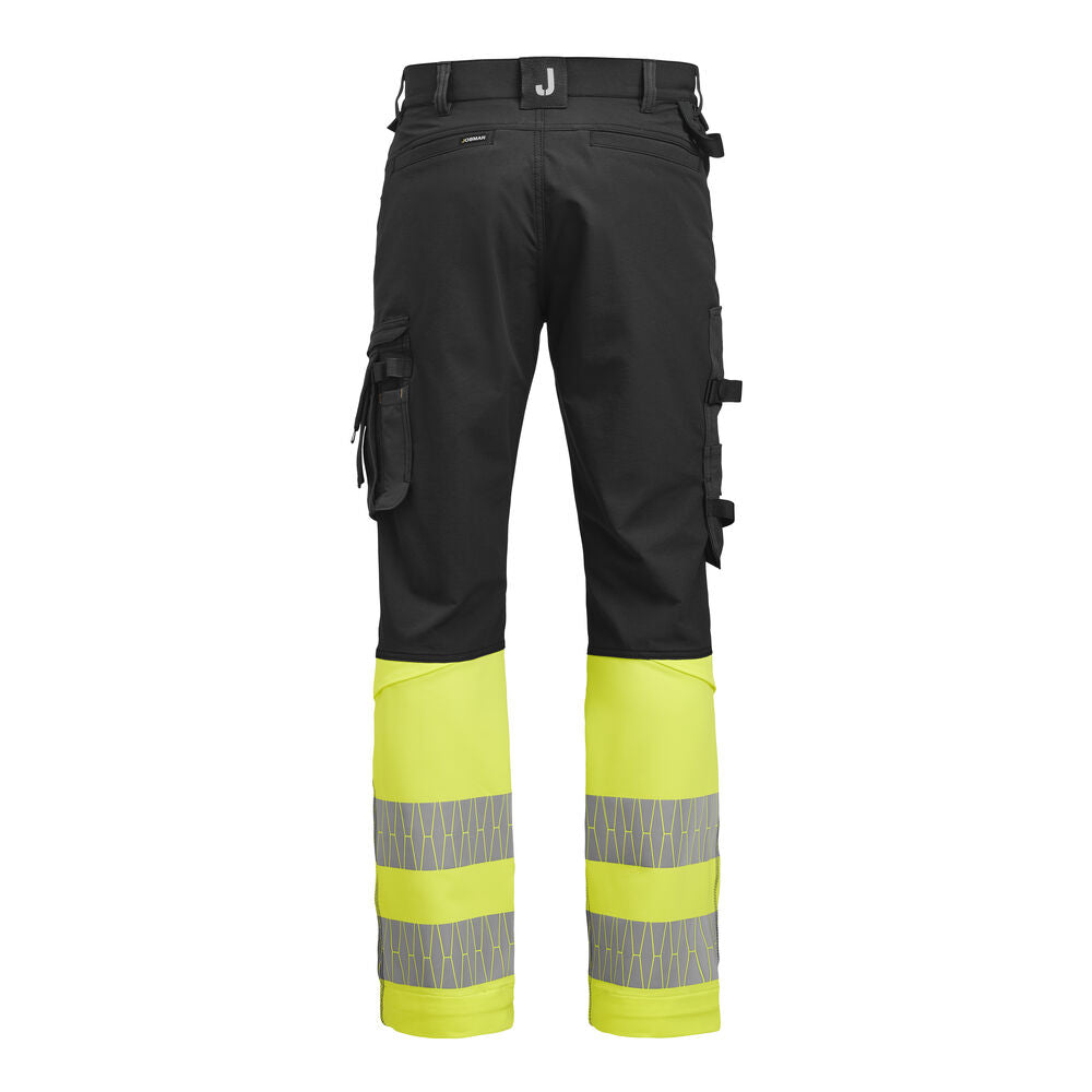 2392 Hantverksbyxa Stretch Varsel Svart/Gul
