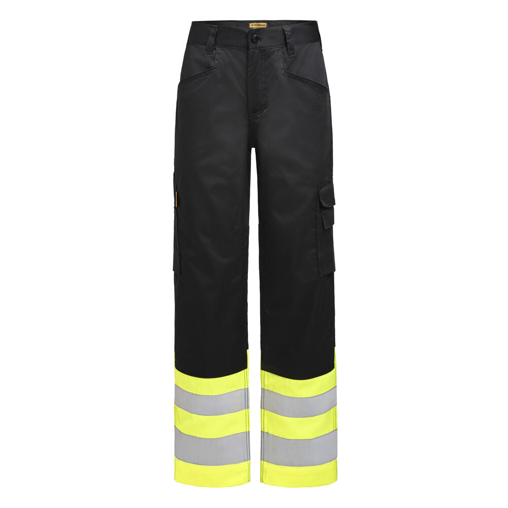 2417 Servicebyxa Stretch Varsel Svart/Gul