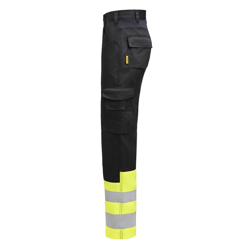 2417 Servicebyxa Stretch Varsel Svart/Gul