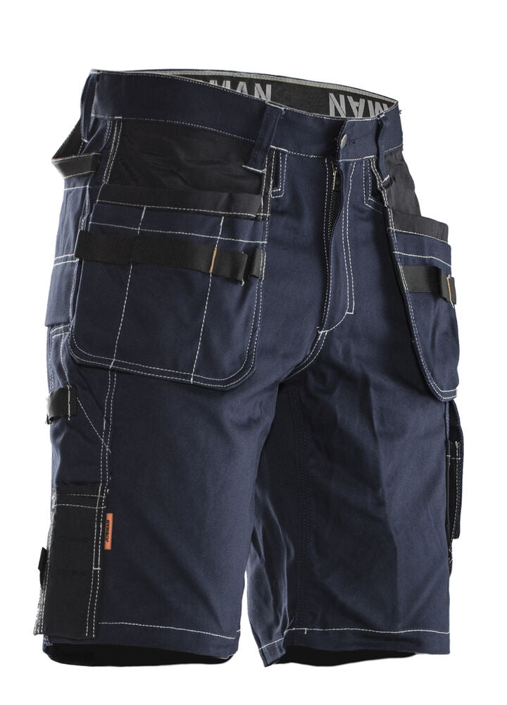 2733 Hantverksshorts Bomull Marinblå/Svart