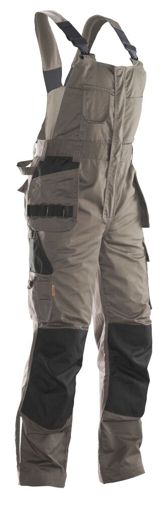 3730 Hängselbyxa Khaki/Svart