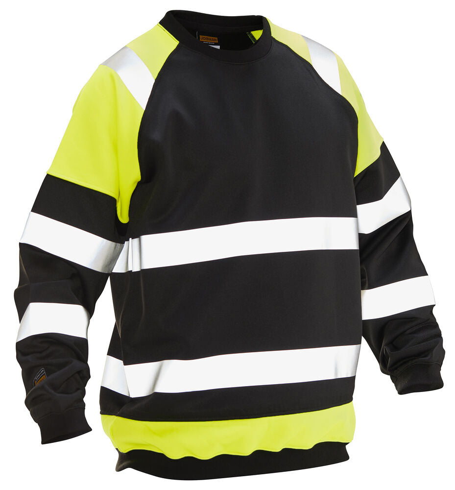 5124 Sweatshirt Varsel Svart/Gul