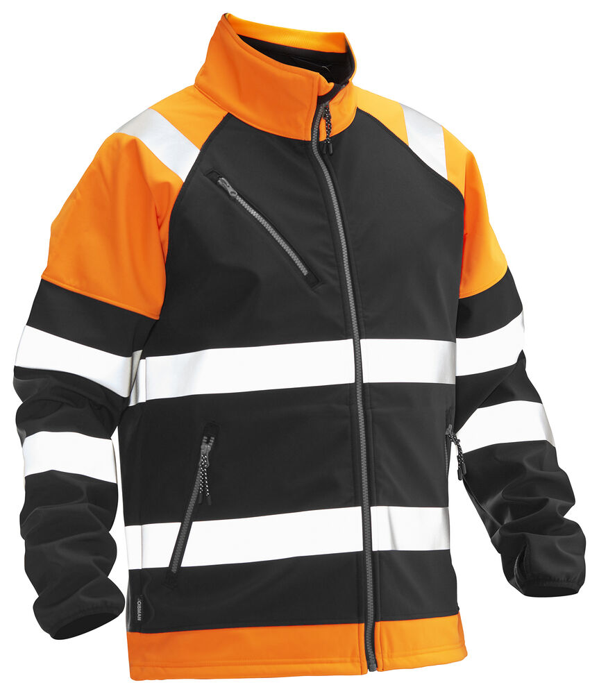 5125 Softshelljacka Varsel Svart/Orange