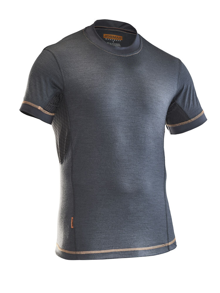 5595 T-shirt Dry-tech Merinoull Grå/Svart