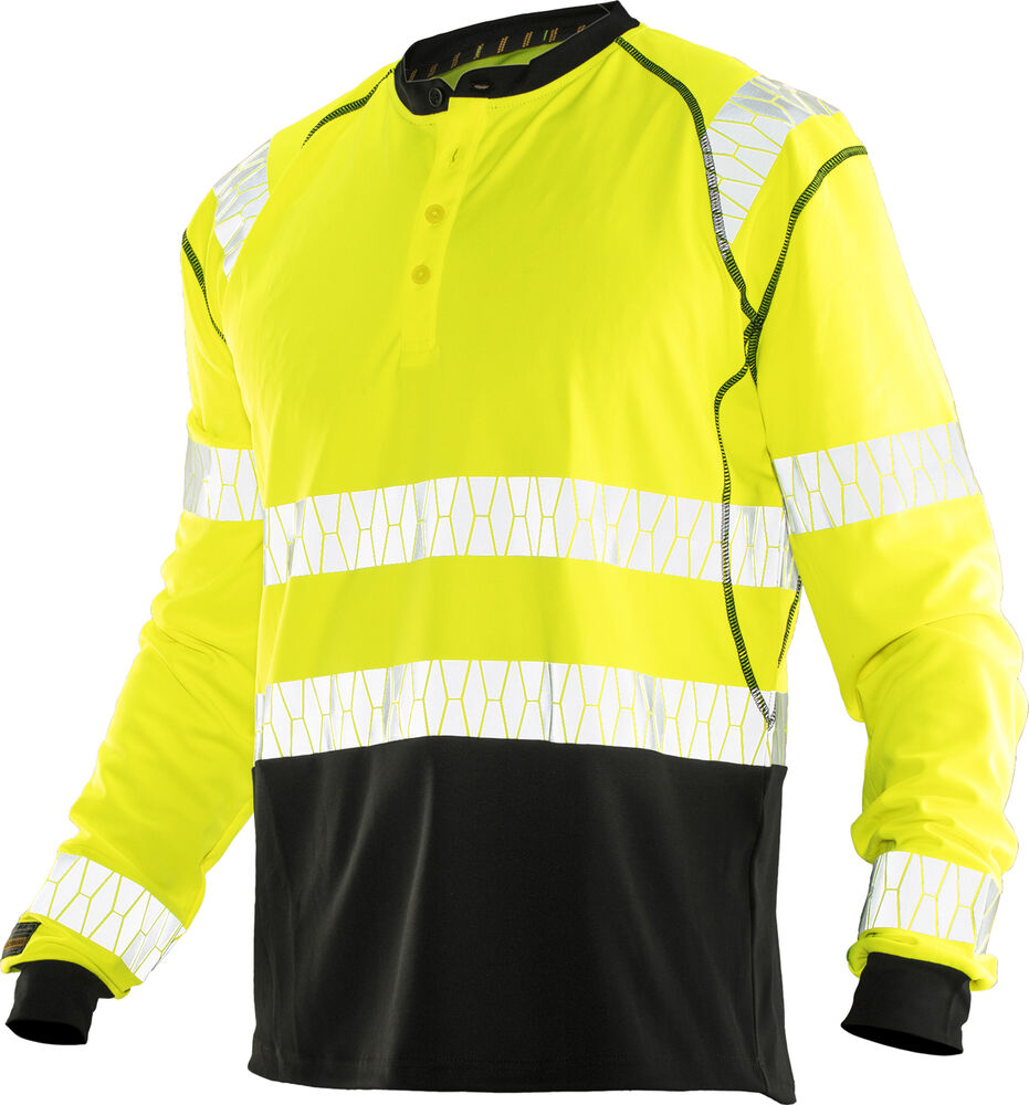 5598 T-shirt Långärmad UV-Pro Varsel Gul/Svart