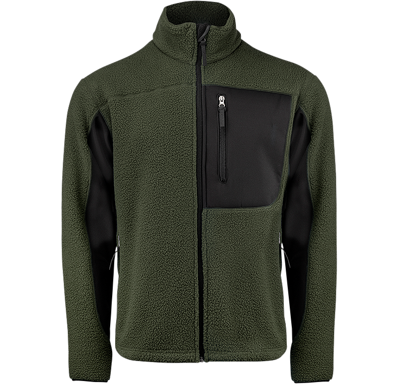 PILE FLEECE JACKET Grön