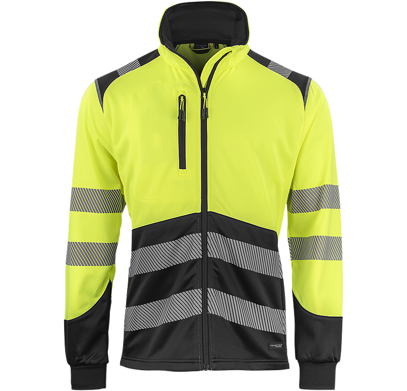 Hi-Vis Sweatshirt Jacket Gul/Svart