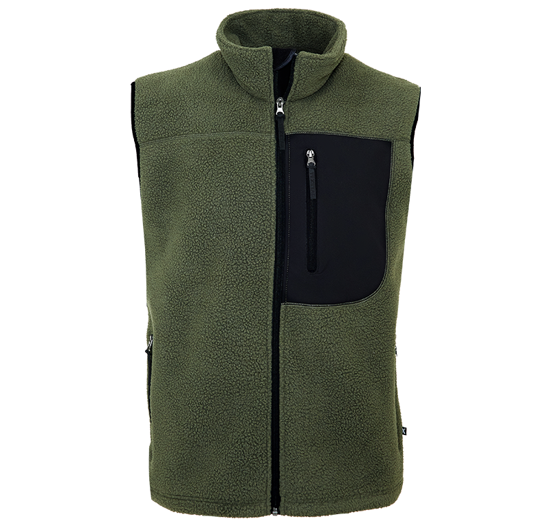 Pile Fleece Vest Grön